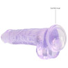 Real Rock Crystal Gode Crystal Clear 16 x 4cm Violet